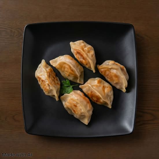 021. Pan Fried Pork Dumpling (6)/ 021. 煎猪肉饺子（6）